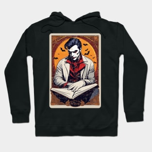 The Reader Vampire Halloween Tarot Card Hoodie